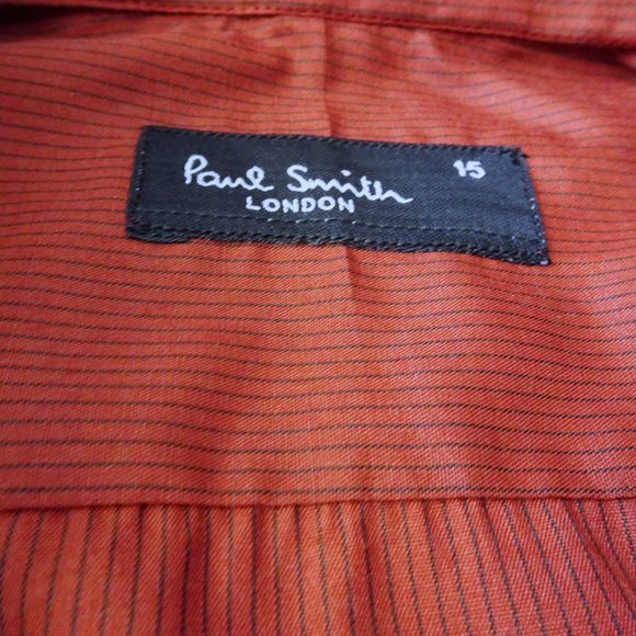 Paul Smith London Burnt Orange Stripe Button Down Shirt - Picture 4 of 6